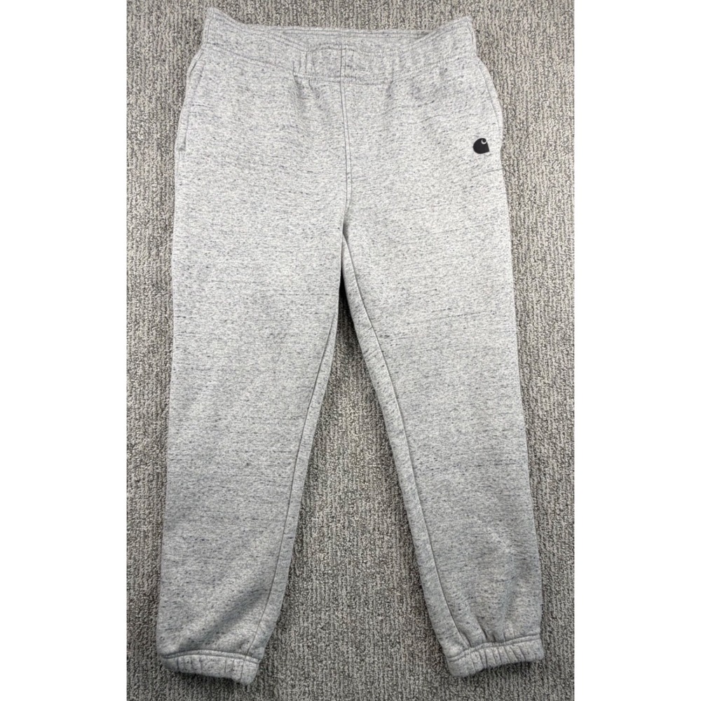 Carhartt Sweatpants Boys Size M 8-10 Gray Relaxed Fit Fleece Joggers BN5510-W